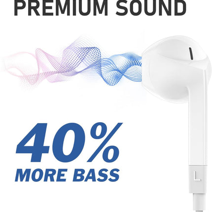 LUDOS FEROX Wired Earbuds in-Ear Headphones, 5 Year Warranty, Earphones with Microphone, Noise Isolation Corded for 3.5mm Jack Ear Buds for iPhone, Samsung, Computer, Laptop, Kids, School Students