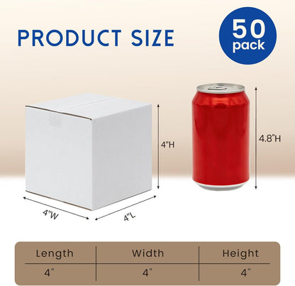 4x4x4 White Corrugated Shipping Boxes, 50 Pack - photo 2