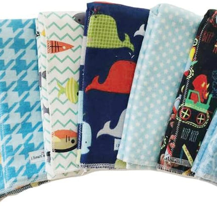 Random Print - Baby Burping Cloth Gift Set, Soft and Absorbent, Trifold Spit Up Rags for Infants, XLarge (1-Count, Gender Neutral)