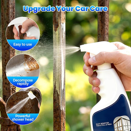 Rust Remover Spray for Metal, Powerful Rust Remover Heavy Duty Metal Cleaner, Highly Concentrated Rust Remover for Stainless Steel Copper, Automotive Parts, Fast Acting (1)