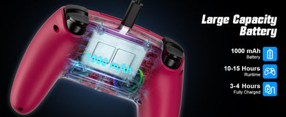 Wireless Controller with Turbo, Back Buttons, Motion Sensor & RGB LED Lights for PS5 and Windows PC - photo 3