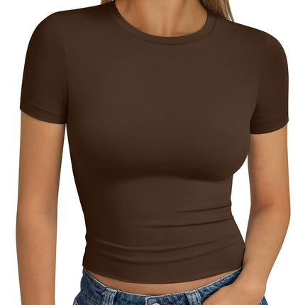 Womens Short Sleeve T Shirt Basic Summer Top