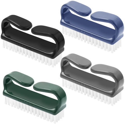 Cepillo para uñas con agarre de mango, kit de cepillos limpiadores para uñas de manos y pies para hombres y mujeres (paquete de 4)