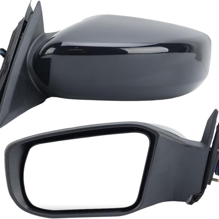 Left Driver Black Side Mirror Compatible with Nissan Altima 2013-2018 Sedan Power Glass/Non-Folding/Non-Heated Door Mirrors Outside Rear View Mirror Replace # 963023TH0A