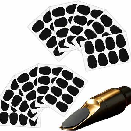 80Pcs 0.8mm Saxophone Mouthpiece Pads & Clarinet Mouthpiece Pad, Oval Rubber Clarinet Mouthpiece Patch for Saxophone Accessories, Clarinet Accessories, Alto Saxophone & Bass Clarinet Mouthpiece