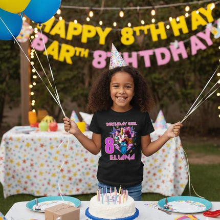 Custom Name k-pop Shirt,Family Birthday Matching Tees,Custom Name Bday t-Shirt for Kids Toddler,Handmade Decorated T-Shirts