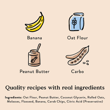 Bocce's Bakery PB Banana Chip + Berry Smoothie Dog Treat Bundle – Natural, Wheat-Free Soft & Chewy Cookies Made with Real Ingredients and Baked in The USA – 2 Pack Bundle