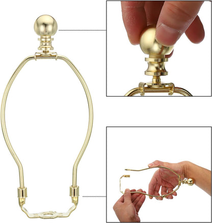 7 Inch Gold Tone Lamp Harp Kit with Finial - photo 5