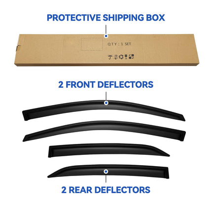 Window Visors Rain Guards for Toyota Corolla 2009-2013 Sedan