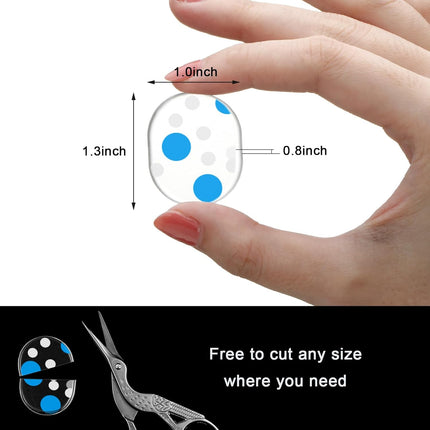30 Pieces Drum Dampeners Gels Silicone Gel Pads Soft Drum Dampeners for Cymbals Tone Control(Clear with Colored Dots)