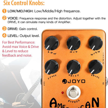American Tube Amp Simulator & Preamp Guitar Pedal with Built-In Cab Sim - photo 4