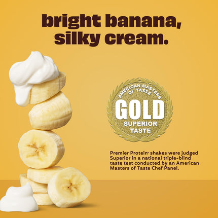 Shake, Bananas & Cream, 30g Protein, No Added Sugar, 24 Vitamins & Minerals to Support Immune Health, 11.5 fl oz, 12 Pack