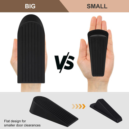Big Door Stoppers for Bottom of Door on Floor, Premium Big Rubber Door Stop Wedge, Floor Sturdy - photo 3