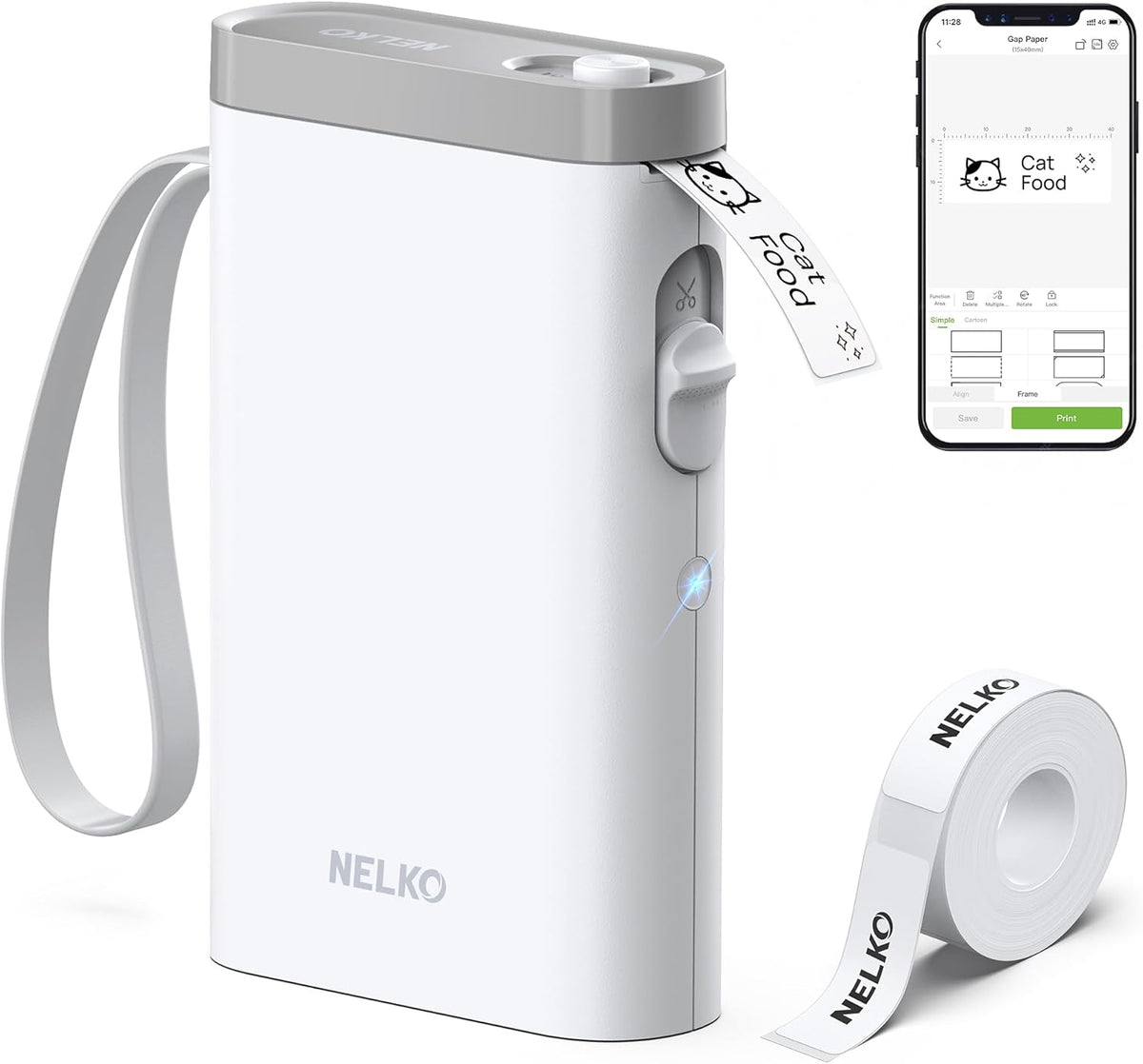 Nelko P21 Mini Bluetooth Label Maker white