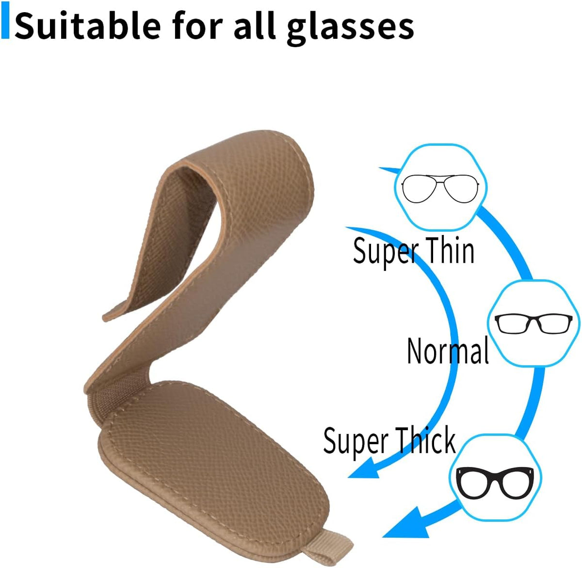 2 Packs Magnetic Sunglass Holder for Car Visor - Universal Sunglasses Clip for Different Size Eyeglasses - photo 5