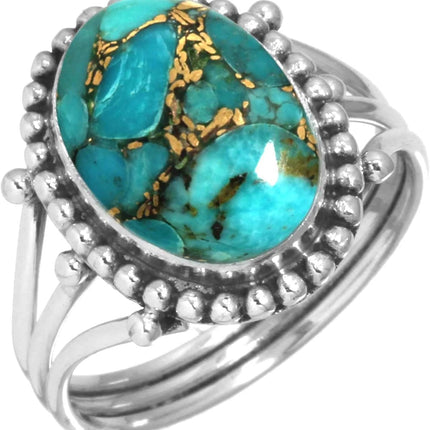 Lapis, Moonstone, Pearl, Crystal Oval Handmade Ring Genuine 925 Sterling Silver Boho Natural Gemstone Jewelry For Women