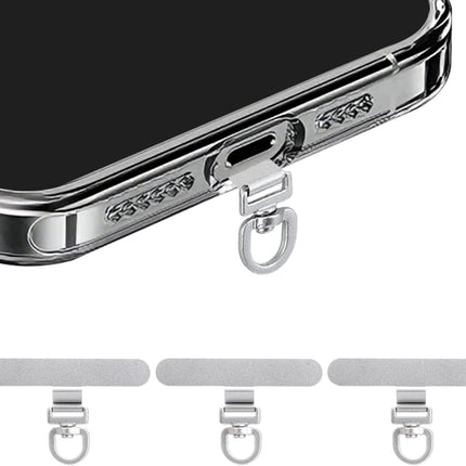 360° Rotating Stainless Steel Phone Tether Tab (3-Pack) - Universal for iPhone & Other Phones (Fits Wristbands/Necklaces/Crossbody Straps)