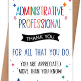 Appreciation Gift & Cards for Administrative Professional, Administrative Professionals Day, Thank You Card & Gifts for Administrative Professional