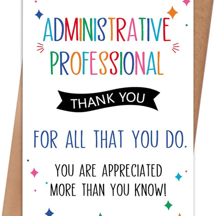 Appreciation Gift & Cards for Administrative Professional, Administrative Professionals Day, Thank You Card & Gifts for Administrative Professional
