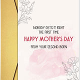 Funny Mother's Day Card from Second Born, Humorous Happy Mothers Day Card from 2nd Born Second Born Son Daughter Children Kids, Hilarious 2nd Born Mother's Day Cards Gift for Mom Mother