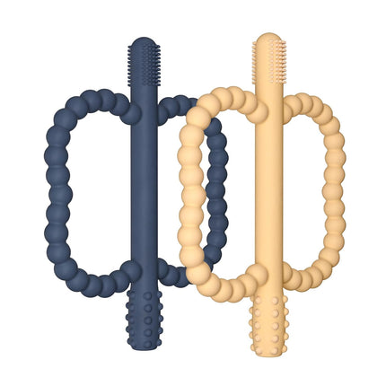 2 Pack Baby Silicone Teething Toys, Teething Sticks for Babies,Silicone teether Tubes for Baby Girl,BPA Free, Soothe Gums for 0-6 3-12 18-36 Months, Newborn Infants Toddler Sensory Chew Toys