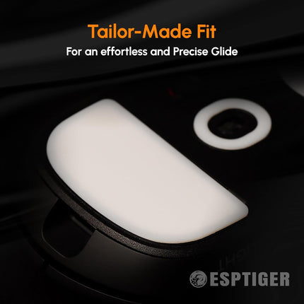 ESPTIGER ICE V2 Gaming Mouse Skates for Logitech G PRO X Superlight 2 / PRO X2 SuperStrike - Smooth PTFE Replacement Feet, 2.5D Curved Edges, 3M Adhesive, White