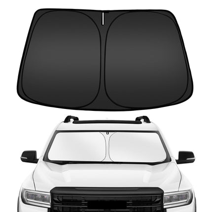 Windshield Sun Shade for Chevy Silverado/GMC Sierra 1500 2500 3500 2019-2025 2026, Custom Fit Foldable Front Window Sunshade Sun Visor Protector, Block UV Rays Keep Your Car Cooler