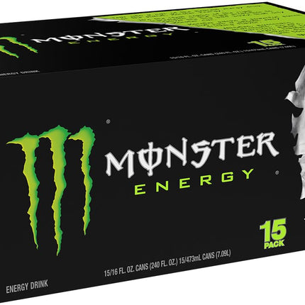 Monster Energy Drink, Green, Original, 16 Ounce | Pack of 15