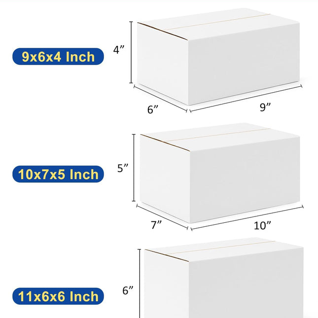 Assorted-Sizes-Shipping-Boxes-15-Pack: 9x6x4 & 10x7x5 & 11x6x6