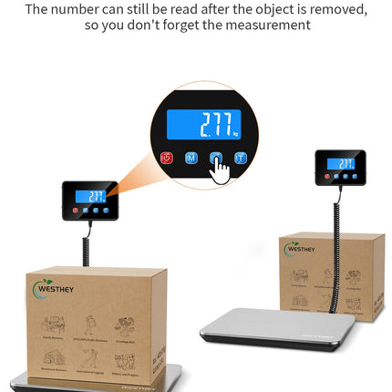 WESTHEY Shipping Scale 0.5oz-440lb High Accuracy Bascula Digital Weight Luggage Postal Scale for Packages Warehouse Home Small Business Pet Food Mail