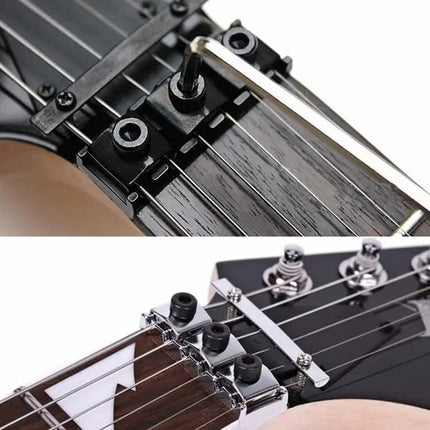 Floyd Rose 42mm Steel Guitar Locking Nut, Black, R3 String Lock for Double Locking Tremolo System Bridge, Electric Guitar Replacement with Mounting Screws and Wrench