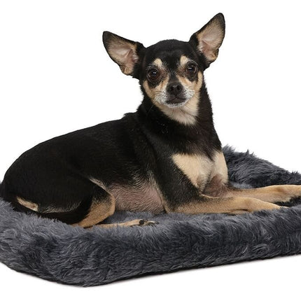 Cama para perros - cojín de soporte de vellón blanco, ultrasuave y lavable a máquina, compatible con jaulas y transportadoras de 24-Inch, para perros de raza pequeña
