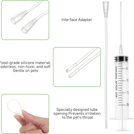 Baby Bird Feeding Syringe, Reusable Manual Bird Feeding Syringe with Spoon Tip and Soft Tube for Milk, Water, Liquid Food, Parrot, Small Pet