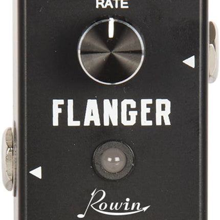 Rowin Classic Analog Flanger Guitar Effect Pedal with Special Vibration Rumbling Noise Effect Black