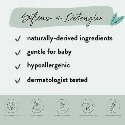The Honest Company Conditioning Hair Detangler Leave-in Conditioner and Fortifying Spray, Tear Free, Cruelty-Free, Hypoallergenic, Almond Nourishing, 4 fl oz