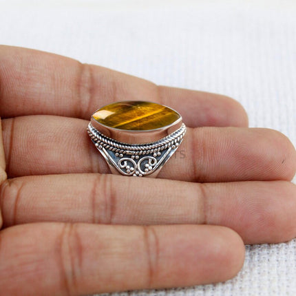 Solid 925 Sterling Silver Ring For Women & Girls, Mystic Quartz Ring Gemstone Unique Handcrafted Ring