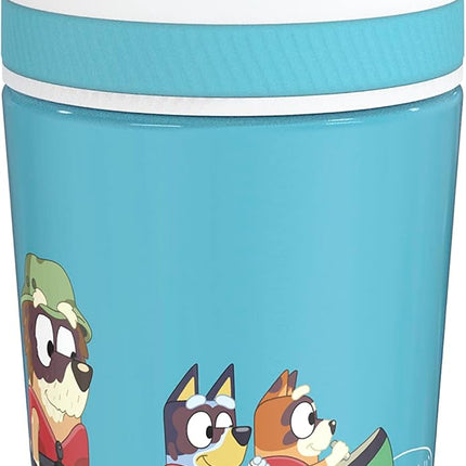 Zak Designs Bluey Kelso Toddler Cups For Travel or At Home, 12oz Vacuum Insulated Stainless Steel Sippy Cup With Leak-Proof Design is Perfect For Kids (Bluey, Bingo, Grandad Mort)
