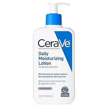 Daily Moisturizing Lotion for Dry Skin, Face and Body, Fragrance-Free, Oil-Free, 12 oz