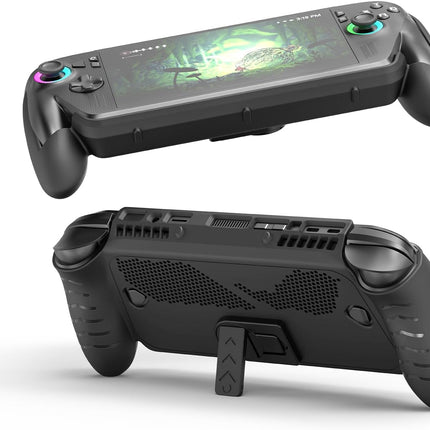 Protective Case for ASUS Rog Xbox Ally X & Rog Xbox Ally 2025, TPU Cover with Kickstand for Gaming Handheld Cover Case Accessories, Anti-Collision,Non-Slip,Anti-Scratch Design,Black