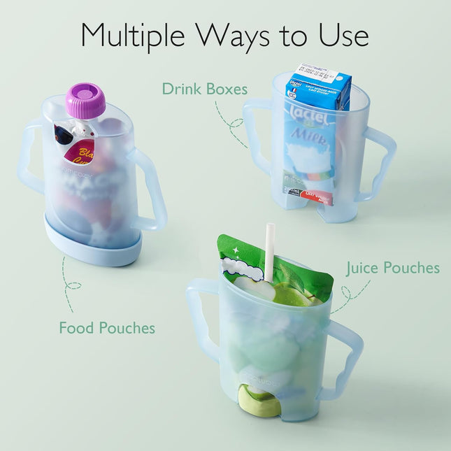 Baby Pouch Holder No Squeeze, Baby Food & Juice Box Holder