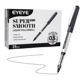 Liquid Ink Rollerball Pens Black, 0.5mm Extra Fine Point, Pack of 25