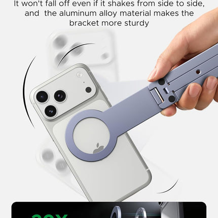 Tripod for Magsafe, 360° Rotating Adjustable Magnetic Phone Stand for 1/4'' Screw Port Compatibility with iPhone 17 16 15 14 13 12 Pro Max Air, Cell Phone StandTravel Essentials Accessories