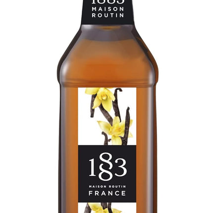 1883 Maison Routin Syrup for Drinks, Made In France (33.8 Fl Oz, Vanilla Plastic)