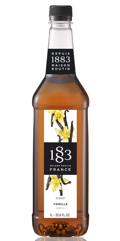 Vanilla Drink Syrup, 33.8 fl oz / 1 Liter, Plastic Bottle, Made in France