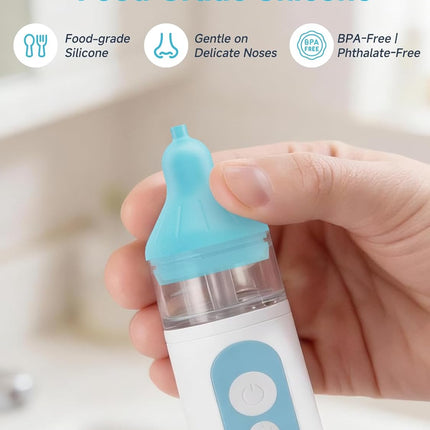 Nasal Aspirator Replacement Tips Compatible with Frida Baby Nose Sucker, Soft Silicone Tips for Infant & Toddler, BPA-Free Reusable Replacement Parts Accessories, 6pcs