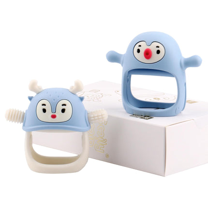 Baby Teething Toys for 0-6Months, Teethers for Babies 3-6Months | Penguin Teether | Hand Teether |Teething Mittens for Teething Relief, Baby Pacifier |Teething Pacifiers for Baby, Light Blue