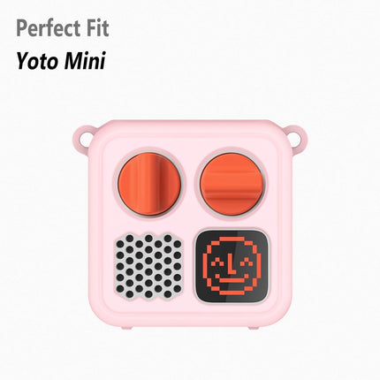 Geiomoo Silicone Case for YOTO Mini (2024 Edition), Soft Flexible Scratch Resistant Protective Cover with Lanyard (Pink)