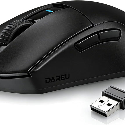 DAREU A950GM Wireless Gaming Mouse, 60g Lightweight, 26K DPI PAW3395 Optical Sensor, 2.4G/BT/Wired,Support 30-40min Fast Charge, 5 Programmable Buttons for PC/Laptop/Mac