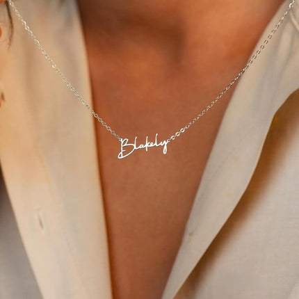 Elemtansy Mothers Day Custom Name Necklace for Women, Multiple Name Personalized 18K Gold Plated Handmade Family Necklace, Customized Jewelry Birthday Gift for Mom