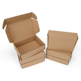 6 Pack 7x5x2 inch Small Shipping Boxes, Brown Mailing Boxes
